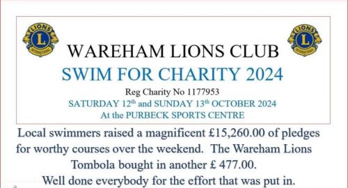 Swim for charity results 2024