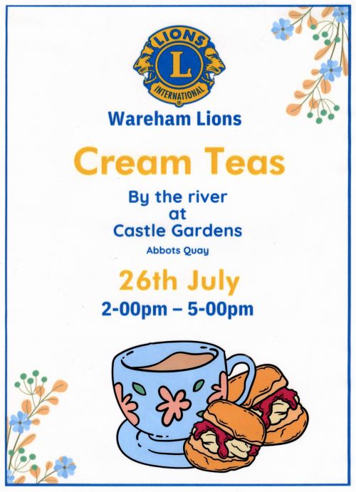 POSTER FOR CREAM TEAS 26.7.25 POSTER FOR CREAM TEAS 26.7.25